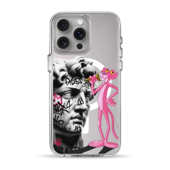 Чохол Pump Clear Case with MagSafe for iPhone 15 Pro Max Graffity Panther