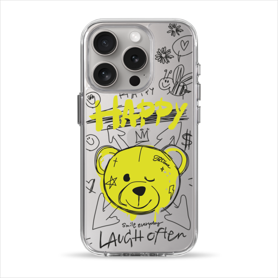 Чехол Pump Clear Case for iPhone 15 Pro Happy vedmid - цена, характеристики, отзывы, рассрочка, фото 1