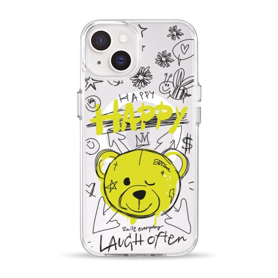 Чохол Pump Clear Case with MagSafe for iPhone 14 Happy vedmid