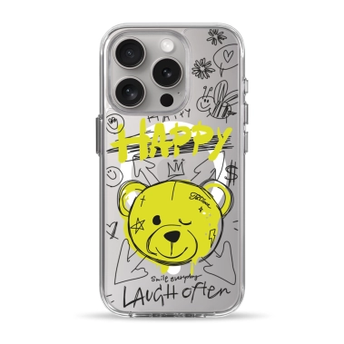 Чехол Pump Clear Case with MagSafe for iPhone 15 Pro Happy Vedmid - цена, характеристики, отзывы, рассрочка, фото 1