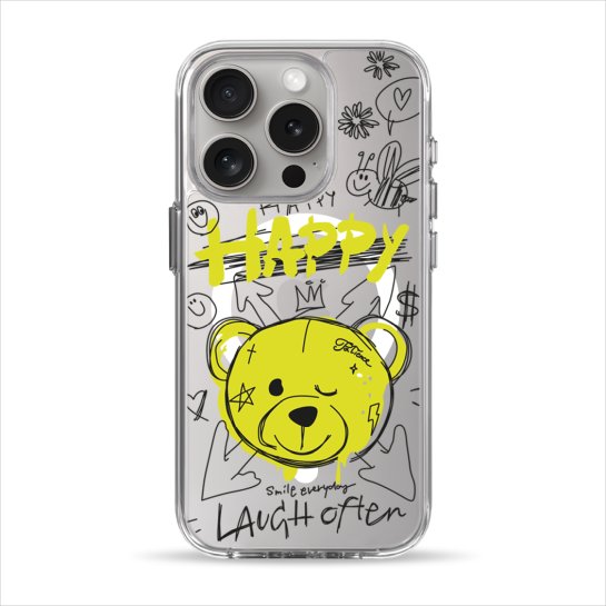 Чехол Pump Clear Case with MagSafe for iPhone 15 Pro Happy Vedmid - цена, характеристики, отзывы, рассрочка, фото 1