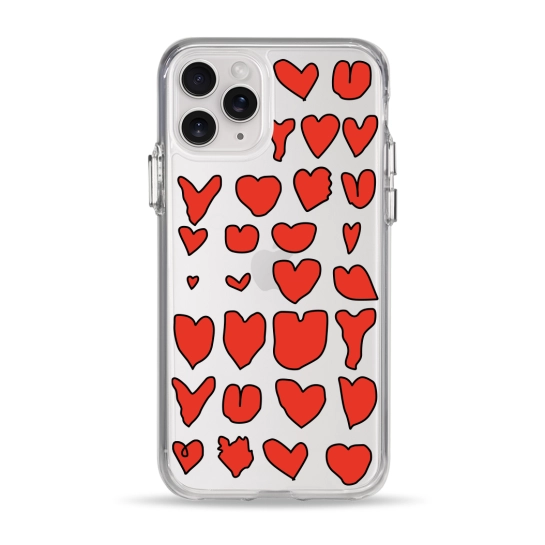 Чохол Pump Clear Case for iPhone 11 Pro Hearts