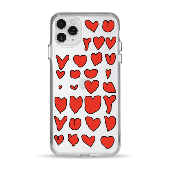 Чехол Pump Clear Case for iPhone 11 Pro Max Hearts - цена, характеристики, отзывы, рассрочка, фото 1