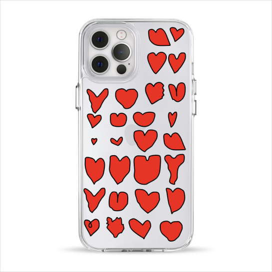 Чехол Pump Clear Case for iPhone 12 Pro Max Hearts - цена, характеристики, отзывы, рассрочка, фото 1