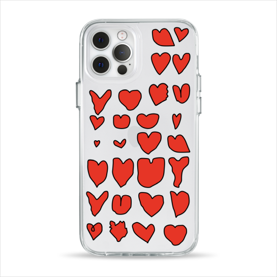 Чохол Pump Clear Case for iPhone 12/12 Pro Hearts - ціна, характеристики, відгуки, розстрочка, фото 1