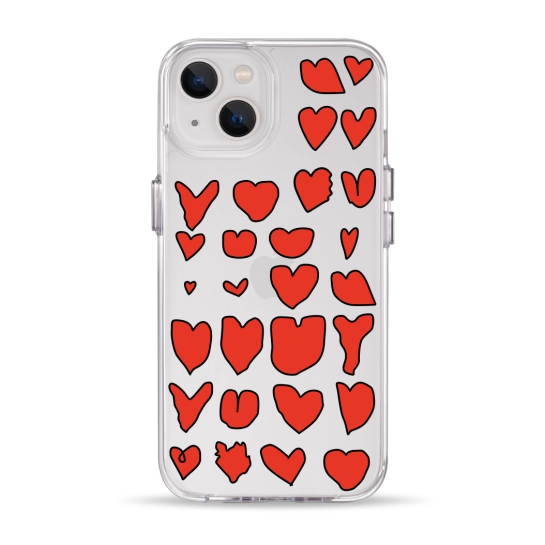 Чехол Pump Clear Case for iPhone 13 Hearts