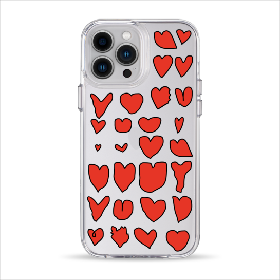 Чехол Pump Clear Case for iPhone 13 Pro Max Hearts - цена, характеристики, отзывы, рассрочка, фото 1