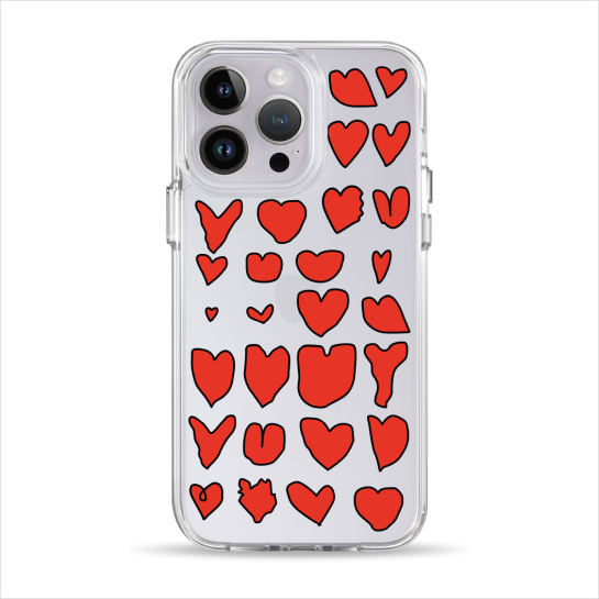 Чохол Pump Clear Case for iPhone 14 Pro Hearts - ціна, характеристики, відгуки, розстрочка, фото 1