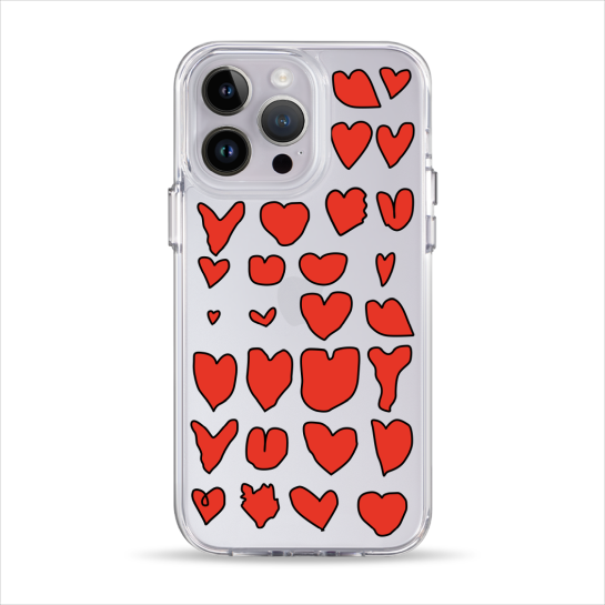 Чехол Pump Clear Case for iPhone 14 Pro Max Hearts - цена, характеристики, отзывы, рассрочка, фото 1