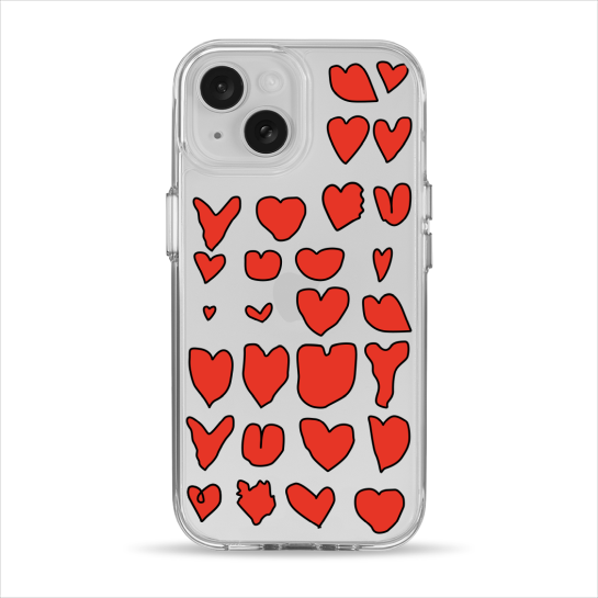 Чохол Pump Clear Case for iPhone 15 Hearts - ціна, характеристики, відгуки, розстрочка, фото 1