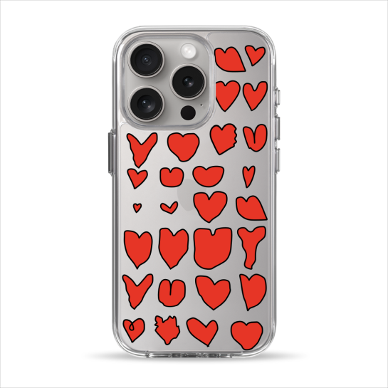 Чехол Pump Clear Case for iPhone 15 Pro Hearts - цена, характеристики, отзывы, рассрочка, фото 1