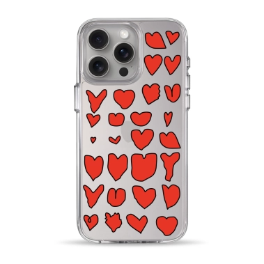 Чохол Pump Clear Case for iPhone 15 Pro Max Hearts - цена, характеристики, отзывы, рассрочка, фото 1