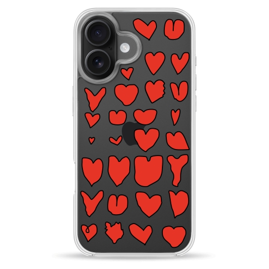 Чехол Pump Clear Case for iPhone 16 Hearts - цена, характеристики, отзывы, рассрочка, фото 1