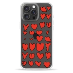 Чехол Pump Clear Case for iPhone 16 Pro Hearts