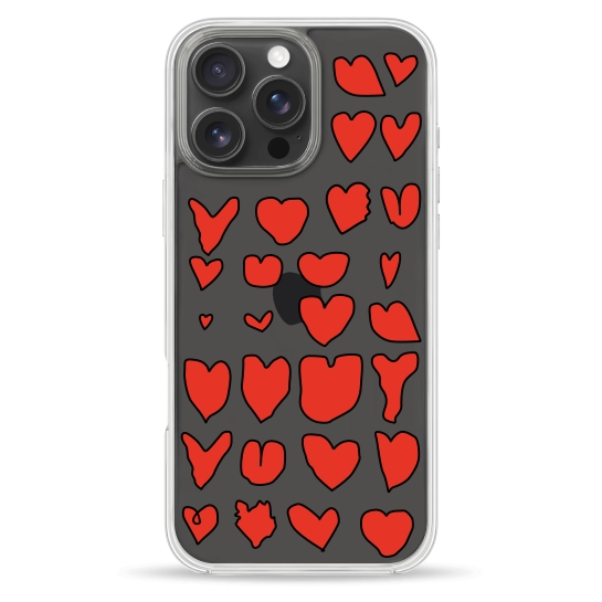 Чехол Pump Clear Case for iPhone 16 Pro Hearts - цена, характеристики, отзывы, рассрочка, фото 1
