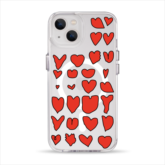 Чехол Pump Clear Case with MagSafe for iPhone 13 Hearts - цена, характеристики, отзывы, рассрочка, фото 1