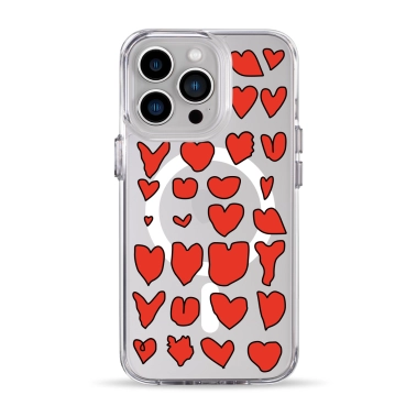 Чохол Pump Clear Case with MagSafe for iPhone 13 Pro Hearts - цена, характеристики, отзывы, рассрочка, фото 1