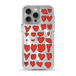 Чехол Pump Clear Case with MagSafe for iPhone 15 Pro Max Hearts