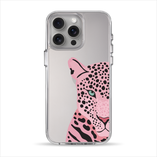 Чохол Pump Clear Case for iPhone 15 Pro Max Tygr Rozheviy - ціна, характеристики, відгуки, розстрочка, фото 1