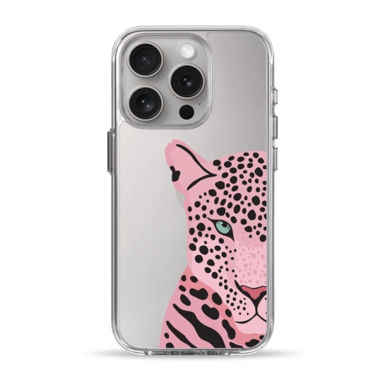 Чехол Pump Clear Case for iPhone 15 Pro Tygr Rozheviy