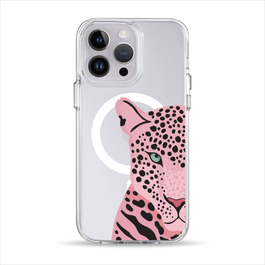 Чехол Pump Clear Case with MagSafe for iPhone 14 Pro Tygr Rozheviy - цена, характеристики, отзывы, рассрочка, фото 1