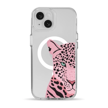Чохол Pump Clear Case with MagSafe for iPhone 15 Tygr Rozheviy - цена, характеристики, отзывы, рассрочка, фото 1