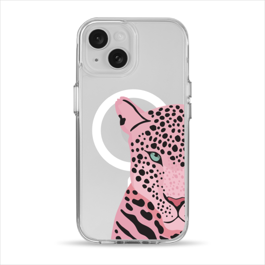Чохол Pump Clear Case with MagSafe for iPhone 15 Tygr Rozheviy - ціна, характеристики, відгуки, розстрочка, фото 1