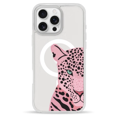 Чехол Pump Clear Case with MagSafe for iPhone 16 Pro Max Tygr Rozheviy - цена, характеристики, отзывы, рассрочка, фото 1