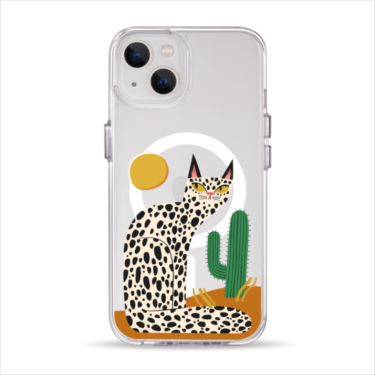 Чохол Pump Clear Case with MagSafe for iPhone 13 Leopard kaktus - ціна, характеристики, відгуки, розстрочка, фото 1