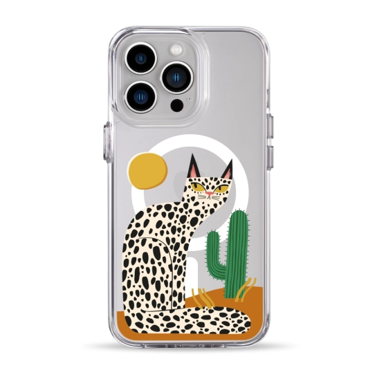 Чохол Pump Clear Case with MagSafe for iPhone 13 Pro Leopard kaktus