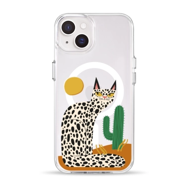 Чехол Pump Clear Case with MagSafe for iPhone 14 Leopard kaktus - цена, характеристики, отзывы, рассрочка, фото 1