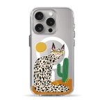 Чехол Pump Clear Case with MagSafe for iPhone 15 Pro Leopard kaktus