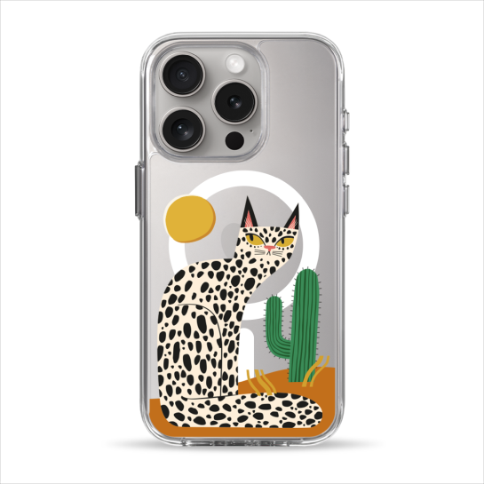 Чехол Pump Clear Case with MagSafe for iPhone 15 Pro Leopard kaktus - цена, характеристики, отзывы, рассрочка, фото 1