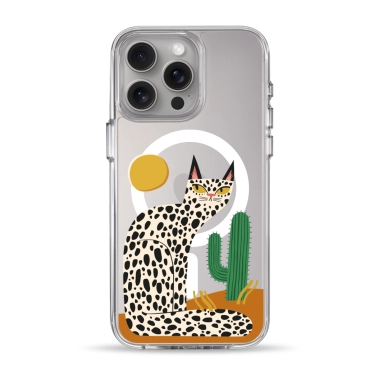 Чехол Pump Clear Case with MagSafe for iPhone 15 Pro Max Leopard kaktus - цена, характеристики, отзывы, рассрочка, фото 1