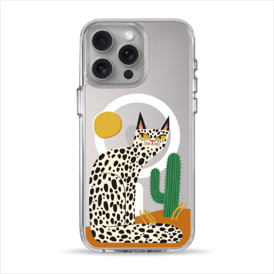 Чехол Pump Clear Case with MagSafe for iPhone 15 Pro Max Leopard kaktus - цена, характеристики, отзывы, рассрочка, фото 1