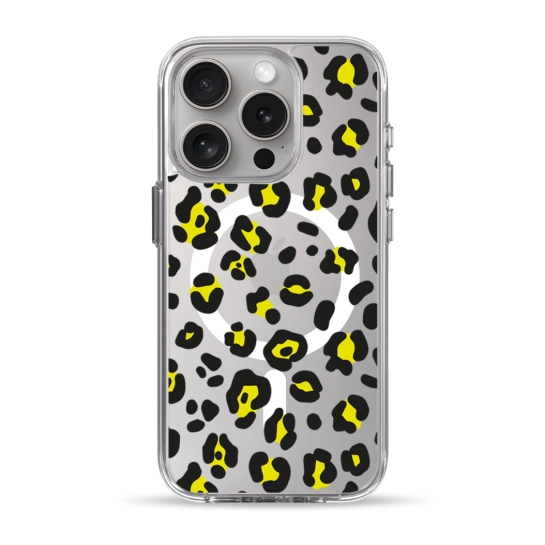 Чохол Pump Clear Case with MagSafe for iPhone 15 Pro Leopattern