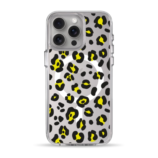 Чохол Pump Clear Case with MagSafe for iPhone 15 Pro Max Leopattern