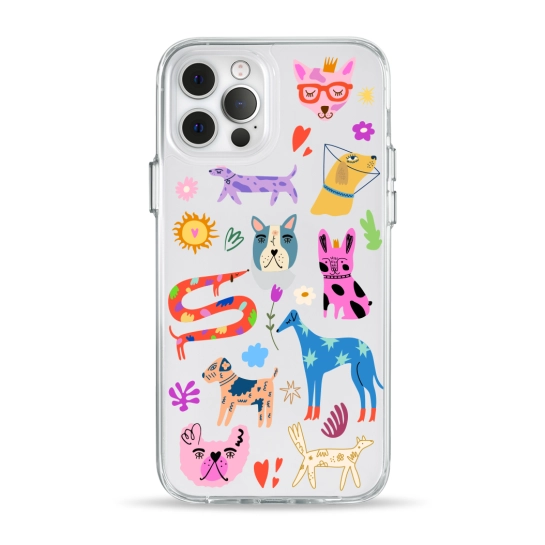 Чехол Pump Clear Case for iPhone 12/12 Pro Lovely Dogs