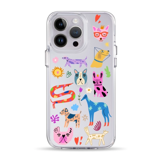 Чехол Pump Clear Case for iPhone 14 Pro Max Lovely Dogs