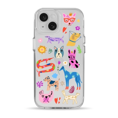 Чохол Pump Clear Case for iPhone 15 Lovely Dogs - цена, характеристики, отзывы, рассрочка, фото 1