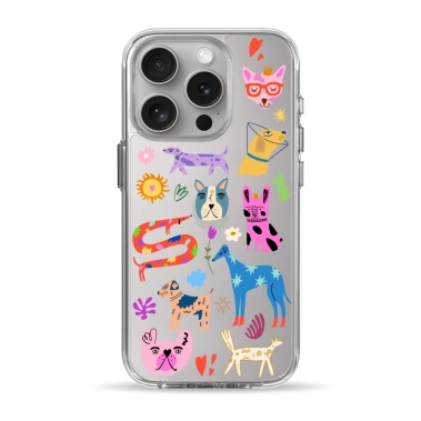 Чехол Pump Clear Case for iPhone 15 Pro Lovely Dogs - цена, характеристики, отзывы, рассрочка, фото 1