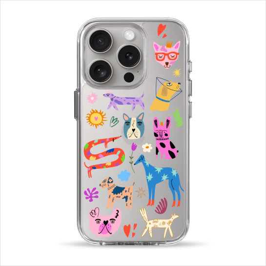 Чехол Pump Clear Case for iPhone 15 Pro Lovely Dogs - цена, характеристики, отзывы, рассрочка, фото 1