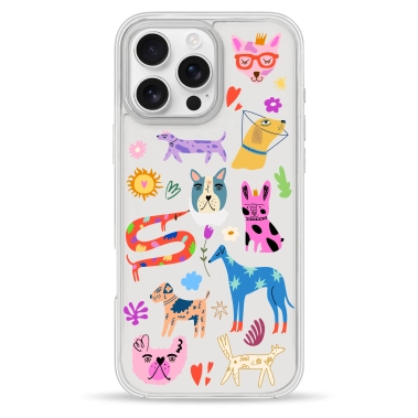 Чехол Pump Clear Case for iPhone 16 Pro Max Lovely Dogs - цена, характеристики, отзывы, рассрочка, фото 1
