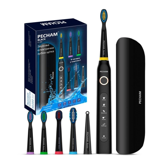 Електрична зубна щітка Pecham Black Travel PC-080