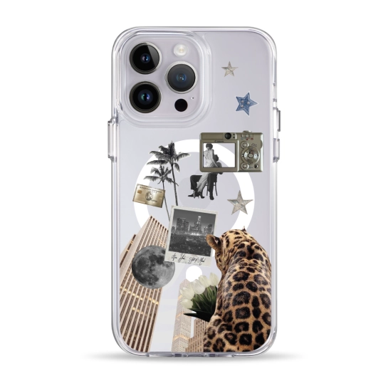 Чехол Pump Clear Case with MagSafe for iPhone 14 Pro Max Old Money