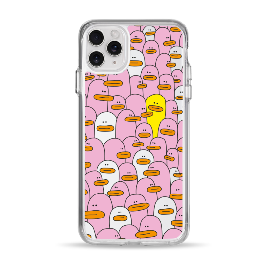 Чехол Pump Clear Case for iPhone 11 Pro Max Pink Ducks - цена, характеристики, отзывы, рассрочка, фото 1