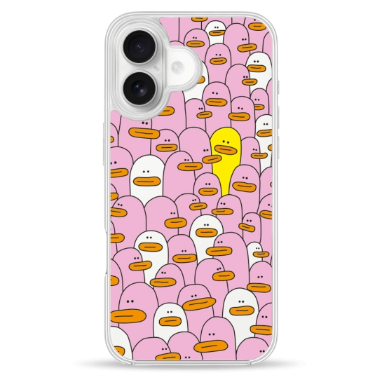Чохол Pump Clear Case for iPhone 16 Pink Ducks