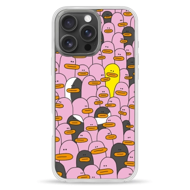 Чохол Pump Clear Case with MagSafe for iPhone 16 Pro Pink Ducks - цена, характеристики, отзывы, рассрочка, фото 1