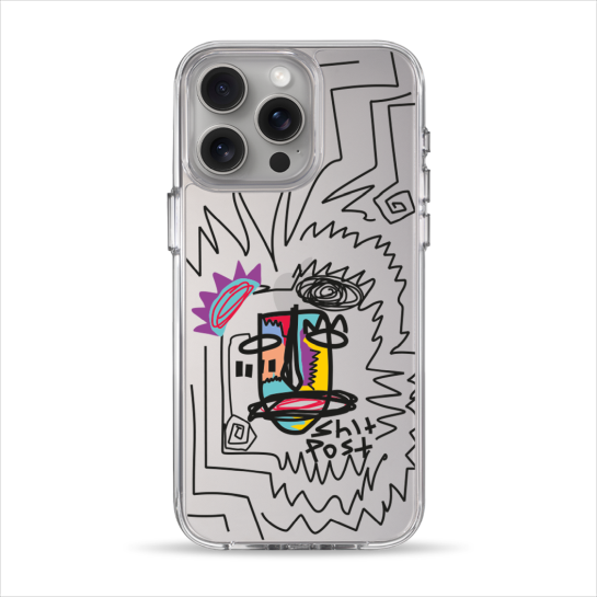 Чехол Pump Clear Case for iPhone 15 Pro Max Shit Post - цена, характеристики, отзывы, рассрочка, фото 1