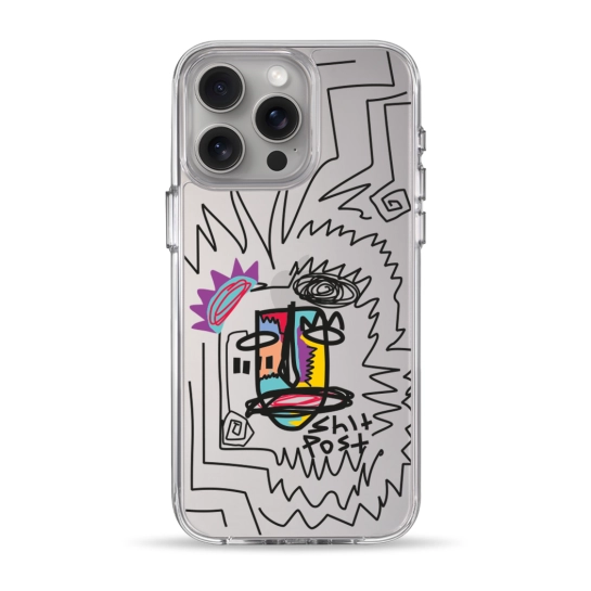 Чехол Pump Clear Case for iPhone 15 Pro Max Shit Post